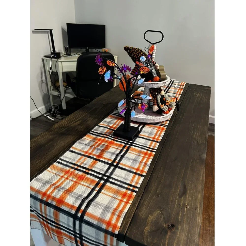 Fall Table Runner Halloween Decor Decorative Cloth Holiday Party Decoration 90